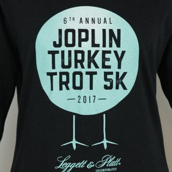 Anvil Joplin 5K Women's Medium Black Green Graphic Crewneck Long Sleeve Tee - Picture 5 of 8